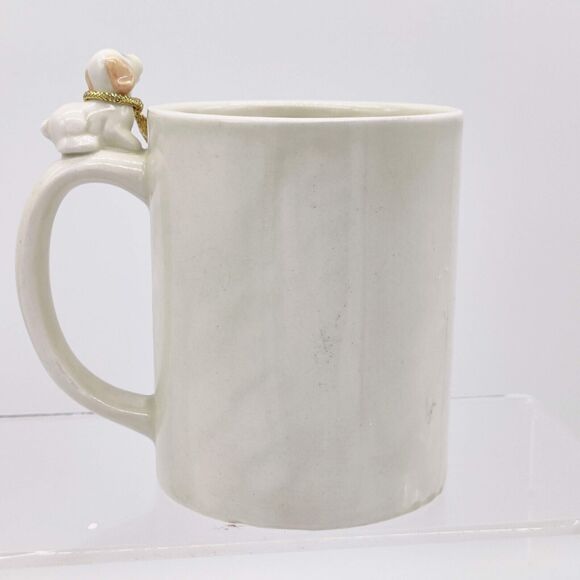 Vintage Enesco coffee mug cup raised clown with dog on leash 1980 - Picture 3 of 9